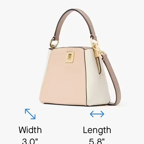 Kate Spade Chic Phoebe Mini Top Handle Crossbody Bag Purse NWT Beige Cream NEW - Picture 5 of 11